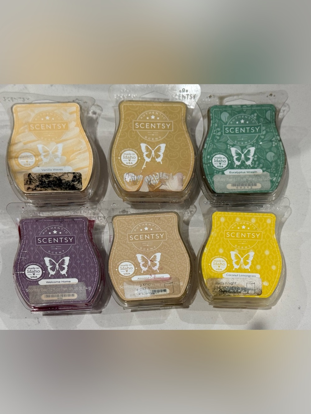 6 Retired Scentsy Wax Bars Tarts Fragrance Melts Eucalyptus Wreath